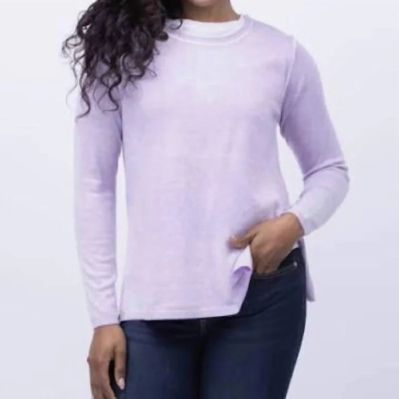 Online Shopping Boutiques Double Layer Sweater In Wisteria