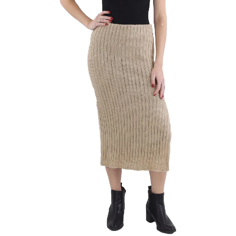 Chic Women's Clothing Online Womens Linen Side Slit Pencil Skirt