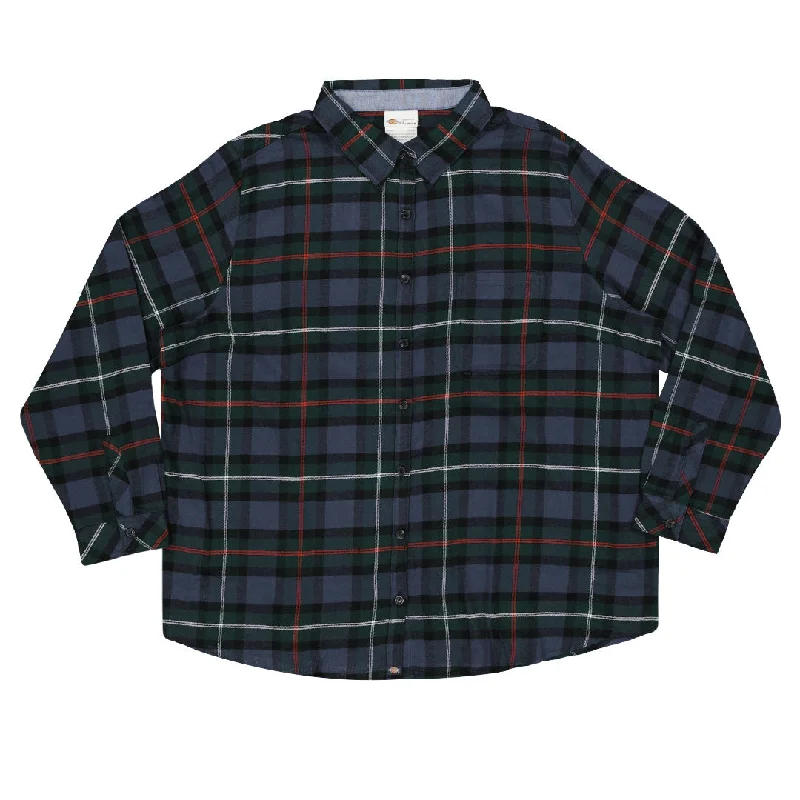 Clothing Woman Dickies - Women's Long Sleeve Plaid Flannel Shirt (Plus Size) (FLW075A1W)