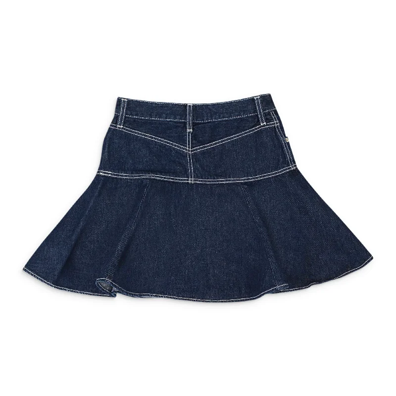 Casual Chic for Women DENIM DARK INDIGO FLARED SKIRT