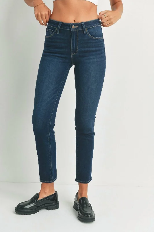 Best Clearance Sales Right Now Corie Mid Rise Slim Straight Jeans In Dark Wash