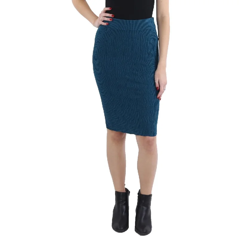 Trendy Women's Apparel Womens Knit Pattern Pencil Skirt