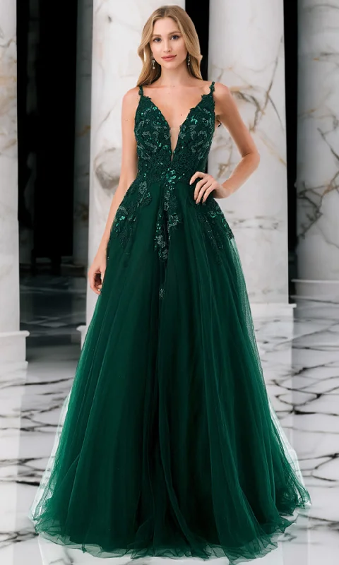 Sales Clothes Trevi Collection L2811T - Sleeveless Scoop Back Evening Gown