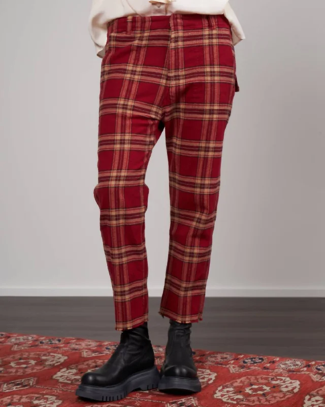 Women's Clothes And Apparel Sets Griffin Flannel Pants In Cranberry