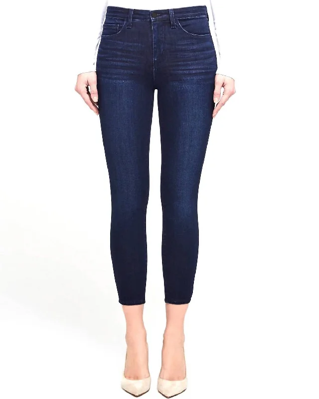 Stylish Everyday Clothing Margot High Rise Skinny Crop In Marino Blue