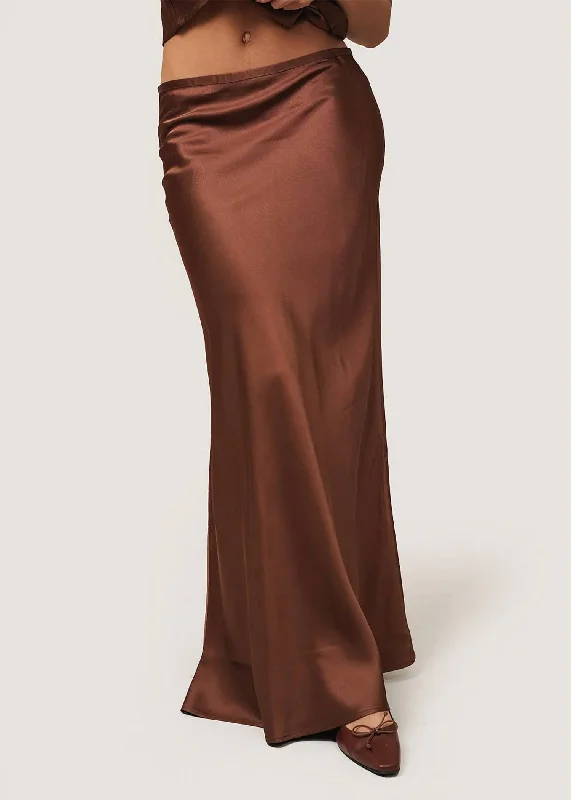 Women's High-End Clothing Dydine Fitted Skirt In Dark Brown