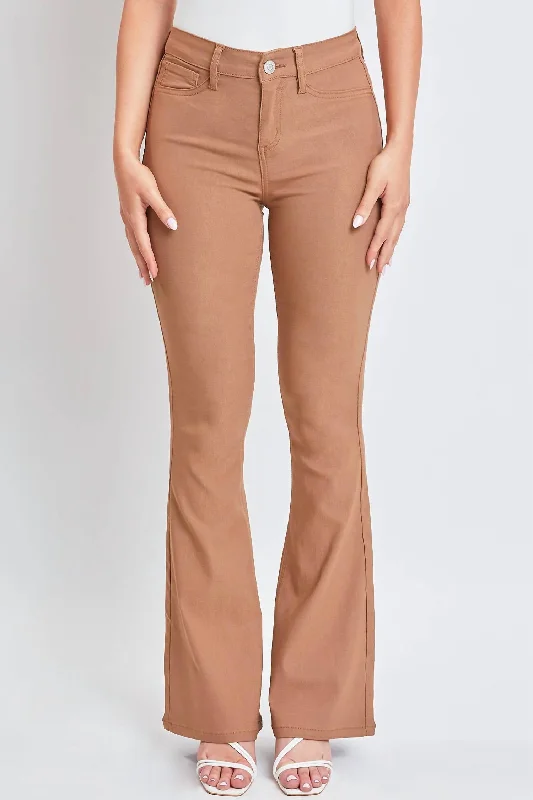 Winter Wardrobe Clearance Hyperstretch High Rise Flare Denim In Almond