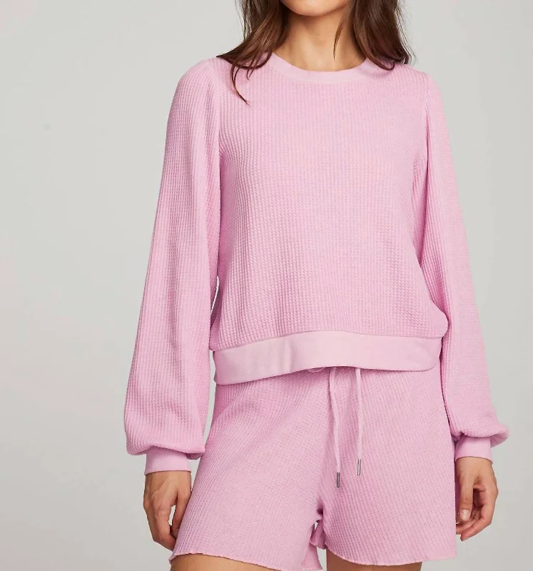 Fashionable Casual Tops Owlsey Pullover In Pink