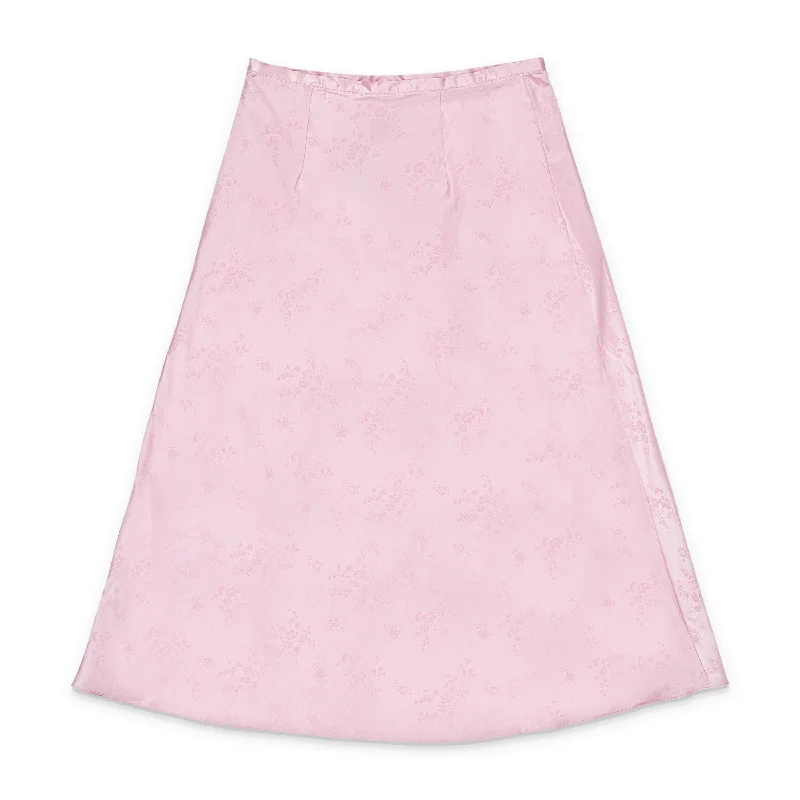 Women's Evening Wear JACQUARD BIAS PINK FLARED SKIRT