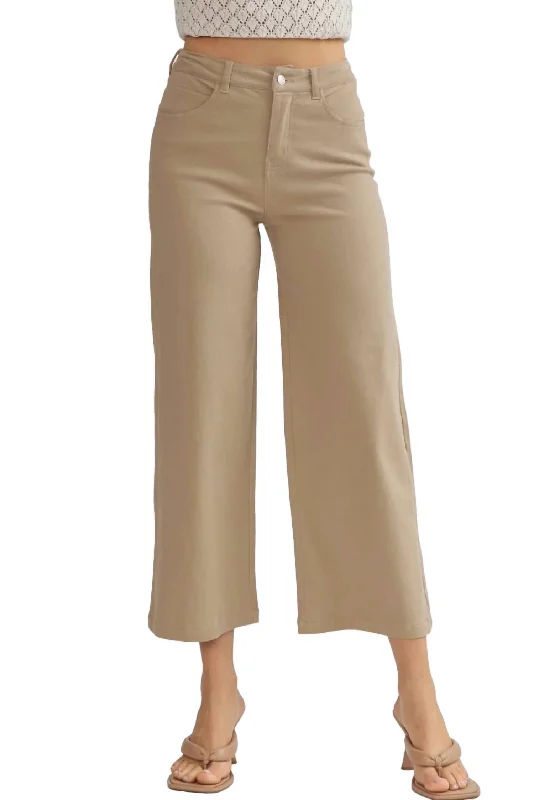 Timeless Women's Clothing Teri Wide Leg Jean In Beige