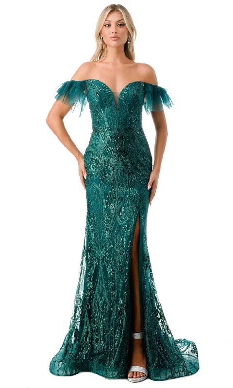 Women's Layered Outfit Trevi Collection L2786F - Embellished Evening Gown