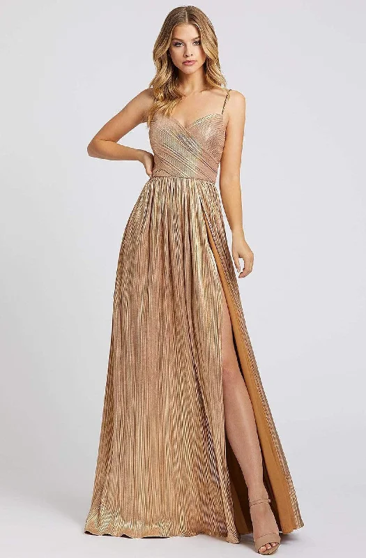 Flash Discount Ieena Duggal - 26275 Ruched Metallic A-Line Prom Gown