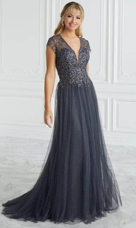 Women Wear Brands Christina Wu Elegance 17091 - Beaded Sheer Evening Gown