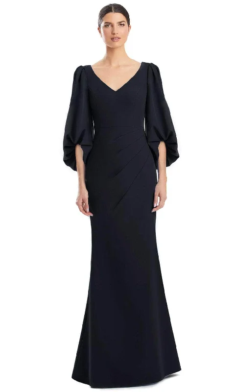 Women's Stylish Professional Garments Alexander by Daymor 1974S24 - Quarter Sleeve Stone Accented Gown