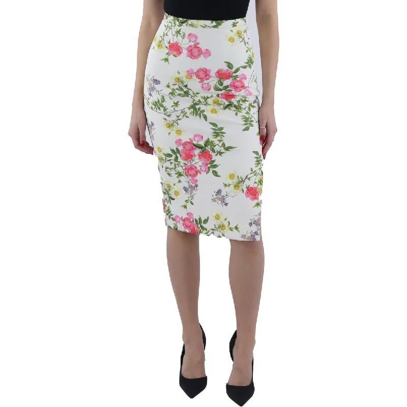 Relaxed Fit Women's Fashion Leonora Womens Floral Midi Pencil Skirt