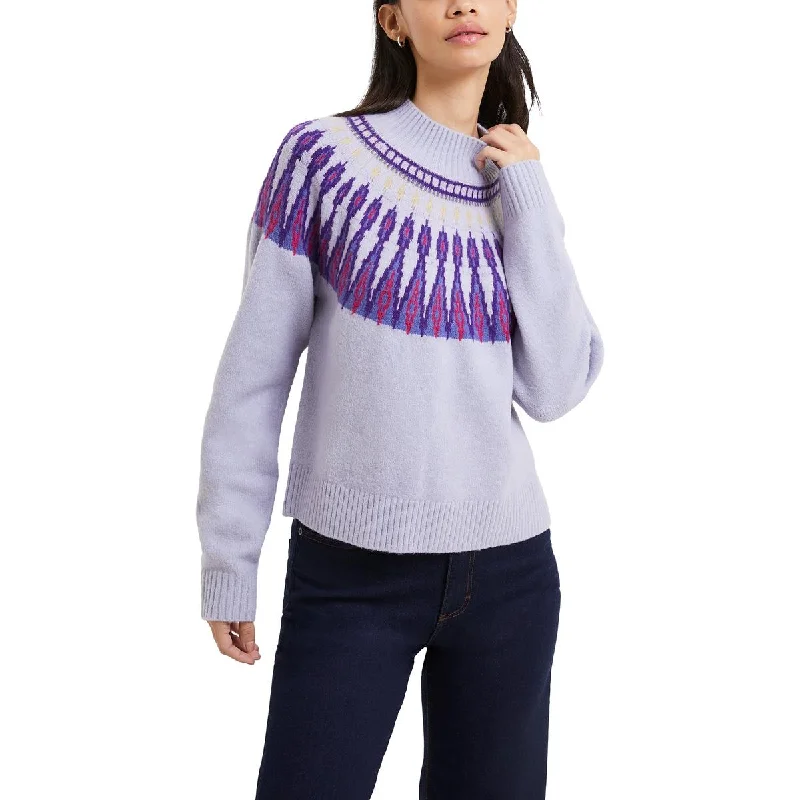 Comfy Women's Outfits for Daily Wear Jolee Womens Fair Isle Mock Neck Pullover Sweater