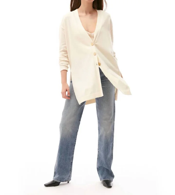 Modern Women's Apparel Penelope Travel Cardigan In Ivory