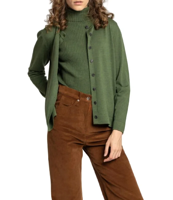 Trendy Outfits For Ladies Solid Cardigan In Green