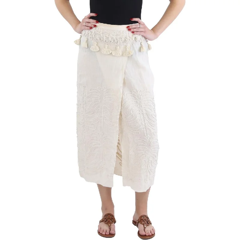 Everyday Women's Fashion Trends Tansania Sun Womens Linen Midi Wrap Skirt