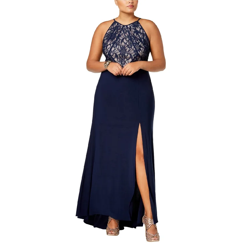 Casual Apparel For Women Morgan & Co. Womens Lace Gown Dress, Blue, 20W