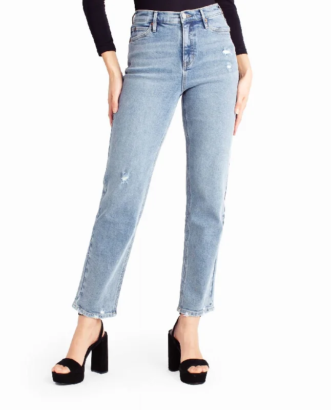 Best Online Boutiques Alphabet City High Rise Slim Straight Jean In Medium Blue