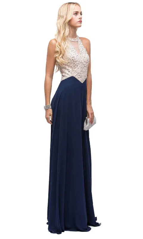 Stylish Everyday Clothing Dancing Queen 9881 - Beaded Racer Back Prom Gown