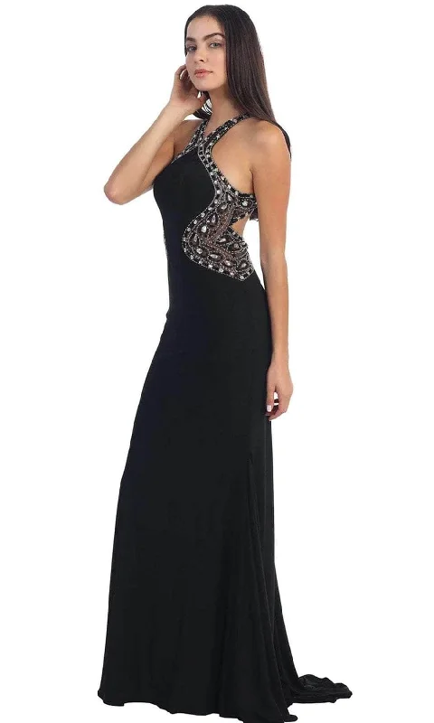 Casual Chic for Women Dancing Queen 9007 - Beaded Halter Long Gown