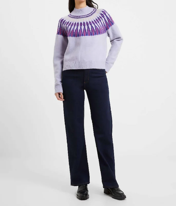 Women's Trendy Outfits Jolee Cotton Fairisle In Cosmic Sky