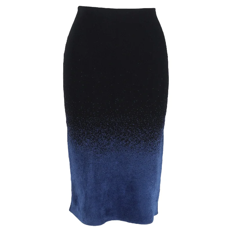 Casual Clothes For Women Roland Mouret Gradient Midi Pencil Skirt in Black and Blue Wool