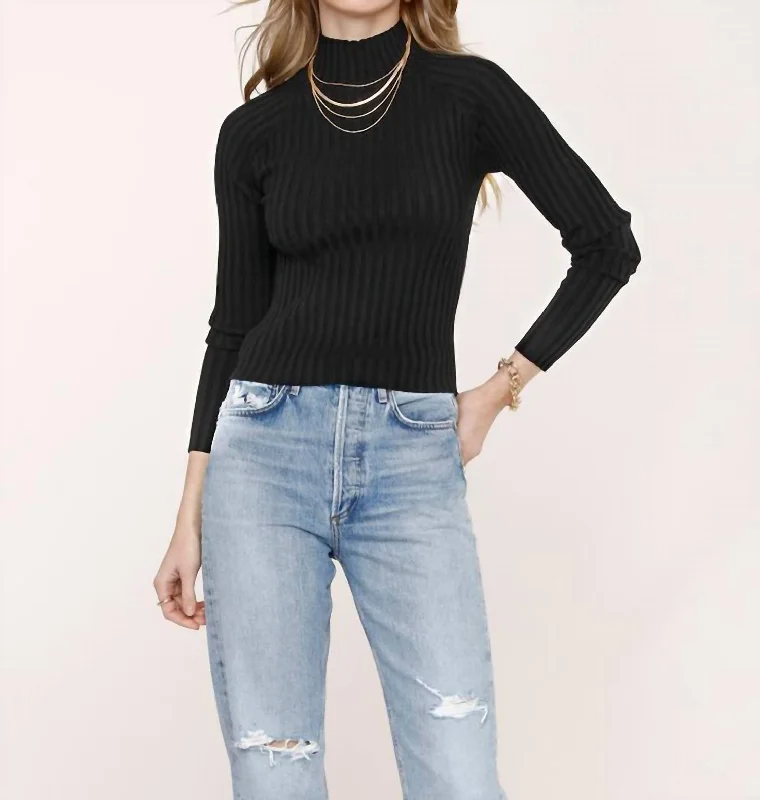 Vintage-Inspired Garments Alida Sweater In Black