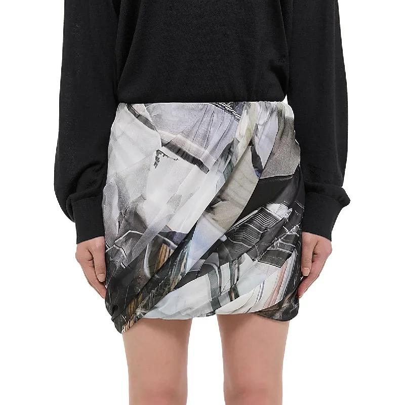 Trendy Women's Apparel Womens Silk Bubble Mini Skirt