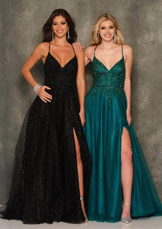 Women's Comfortable Garments Dave & Johnny A10642 - Beaded Top A-Line Prom Gown