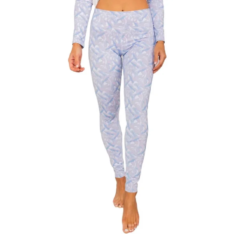 Stylish Women's Outfit Print Water Leggings In Dusty Palms