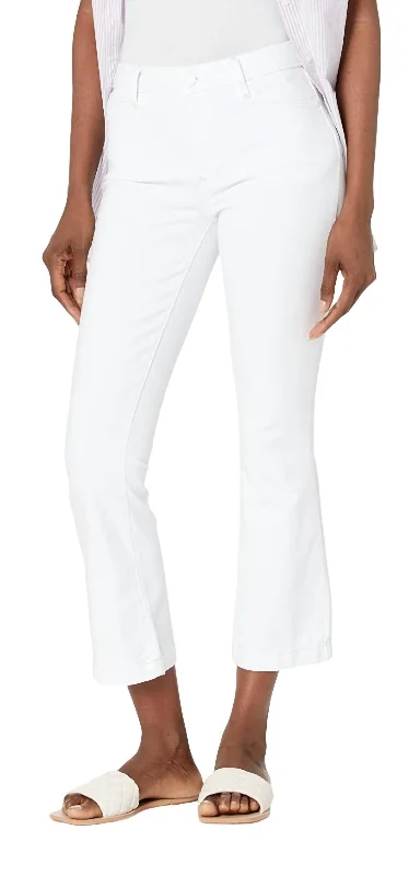 Modern Women's Wardrobe Essentials Colette Crop Flare Denim In Crisp White