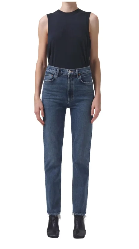 Effortless Chic for Women High Rise Stovepipe Jeans In Captivate