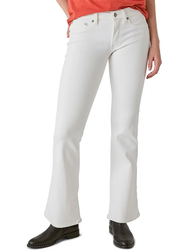 Women's Evening Garments Sweet Womens Mid-Rise Stretch Flare Jeans