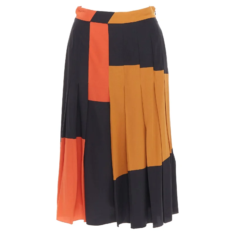 Comfortable Women's Outfits Bottega Veneta colorblock pleated skirt