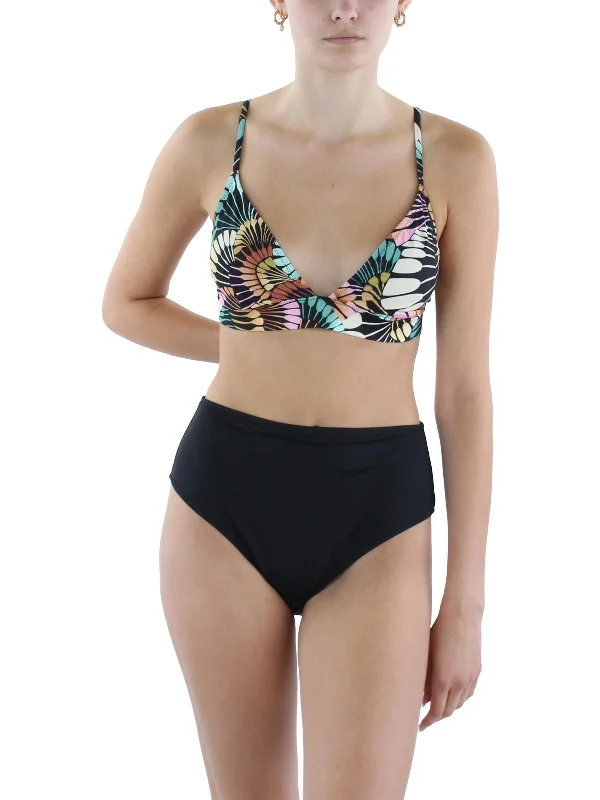 Clearance Sale Online Womens Printed Polyester Bikini Swim top