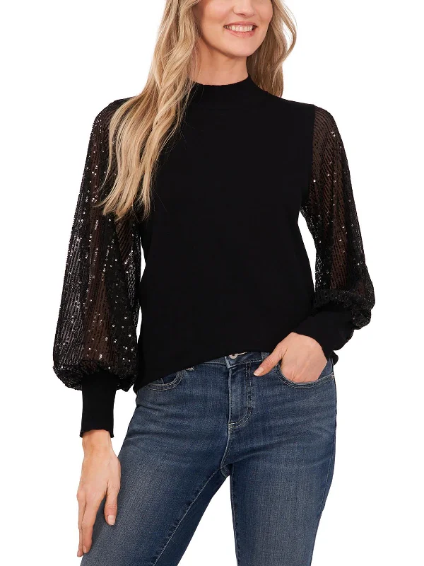 Casual Style for Busy Women Womens Cotton Sequins Pullover Sweater