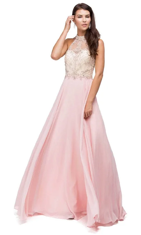 Workwear Fashion for Women Dancing Queen 9293 - Keyhole Back A-Line Prom Gown