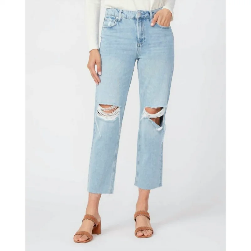 Clothing Woman Noella Staight Leg Raw Hem Jean In Doretta