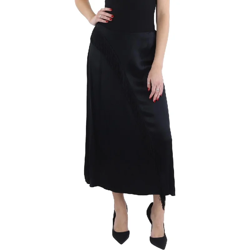 Fashionable Women's Wardrobe Womens Midi Draped Asymmetrical Skirt