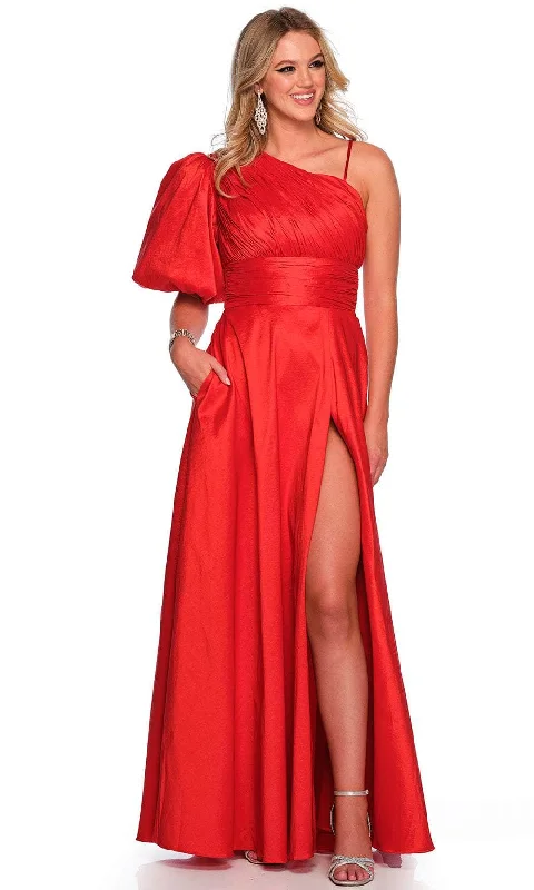 Women's Seasonal Garments Dave & Johnny 11577 - A-Line One-Sleeve Gown