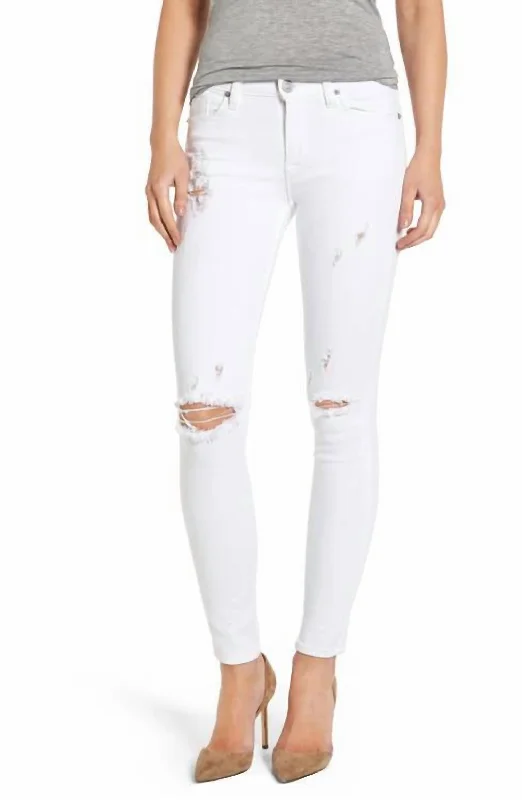 Women's Clothing Apparel Sets Midrise Nico Jeans In Optical White Destructed