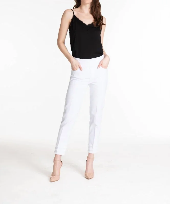 Fashionable Women's Casual Apparel Leave Me Jean In White