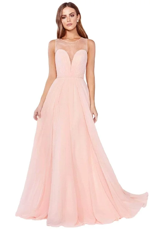 Stylish Women's Attire Ladivine CJ251 - Sleeveless Chiffon Evening Gown