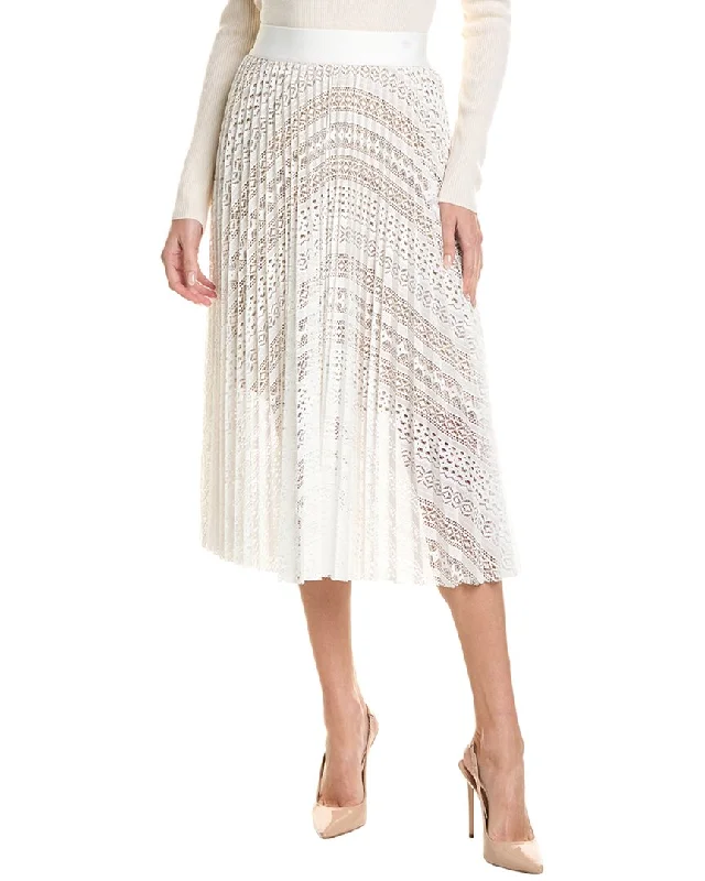 Holiday Discount Elie Tahari Pleated Lace Skirt