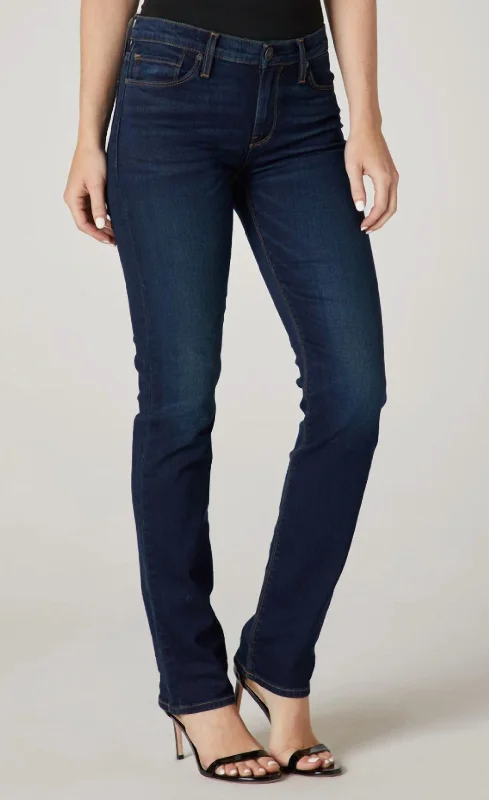 Timeless Women's Clothes Nico Mid-Rise Straight Jean In Dark Wash