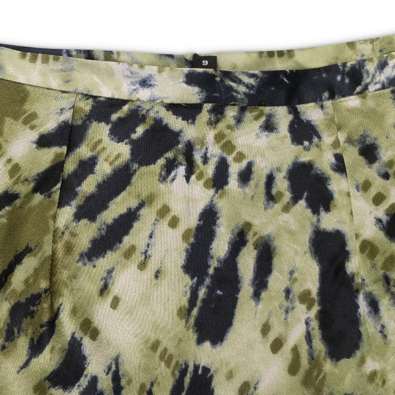 Affordable Fashion for Women TIE DYE GREEN FLARED SKIRT