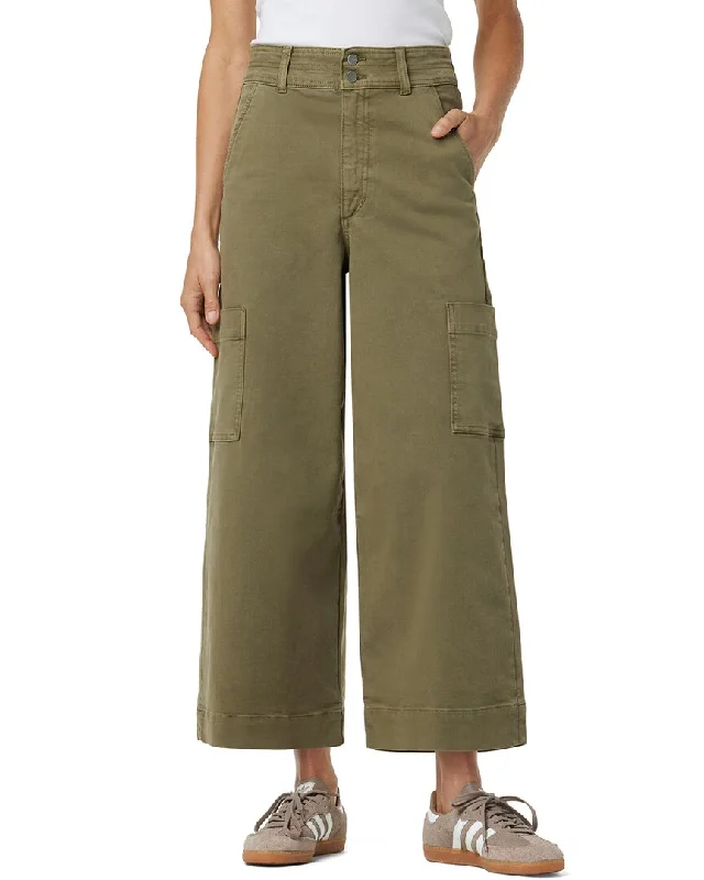 Women's Cozy Outfit For Lounging JOE'S Jeans The Milla Burnt Olive Utility Wide Leg Crop Jean